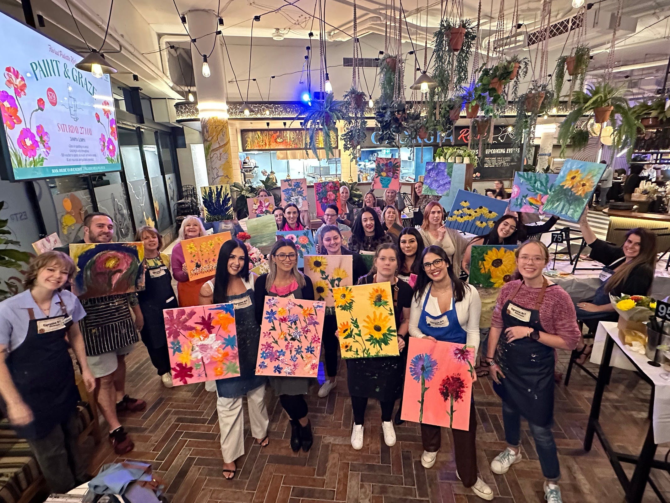 Group art class experience