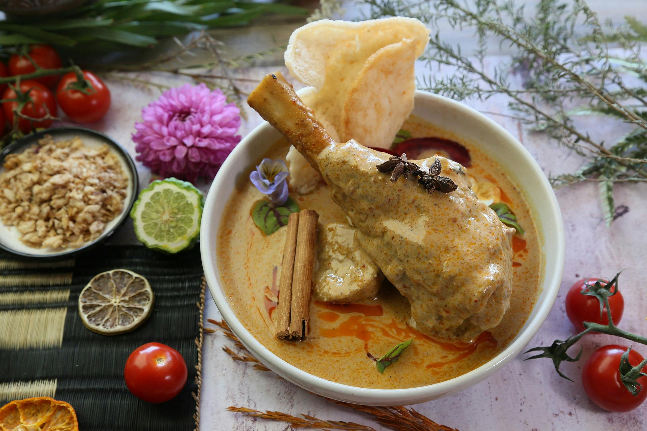 Mussaman lamb shank at Harbour Thai