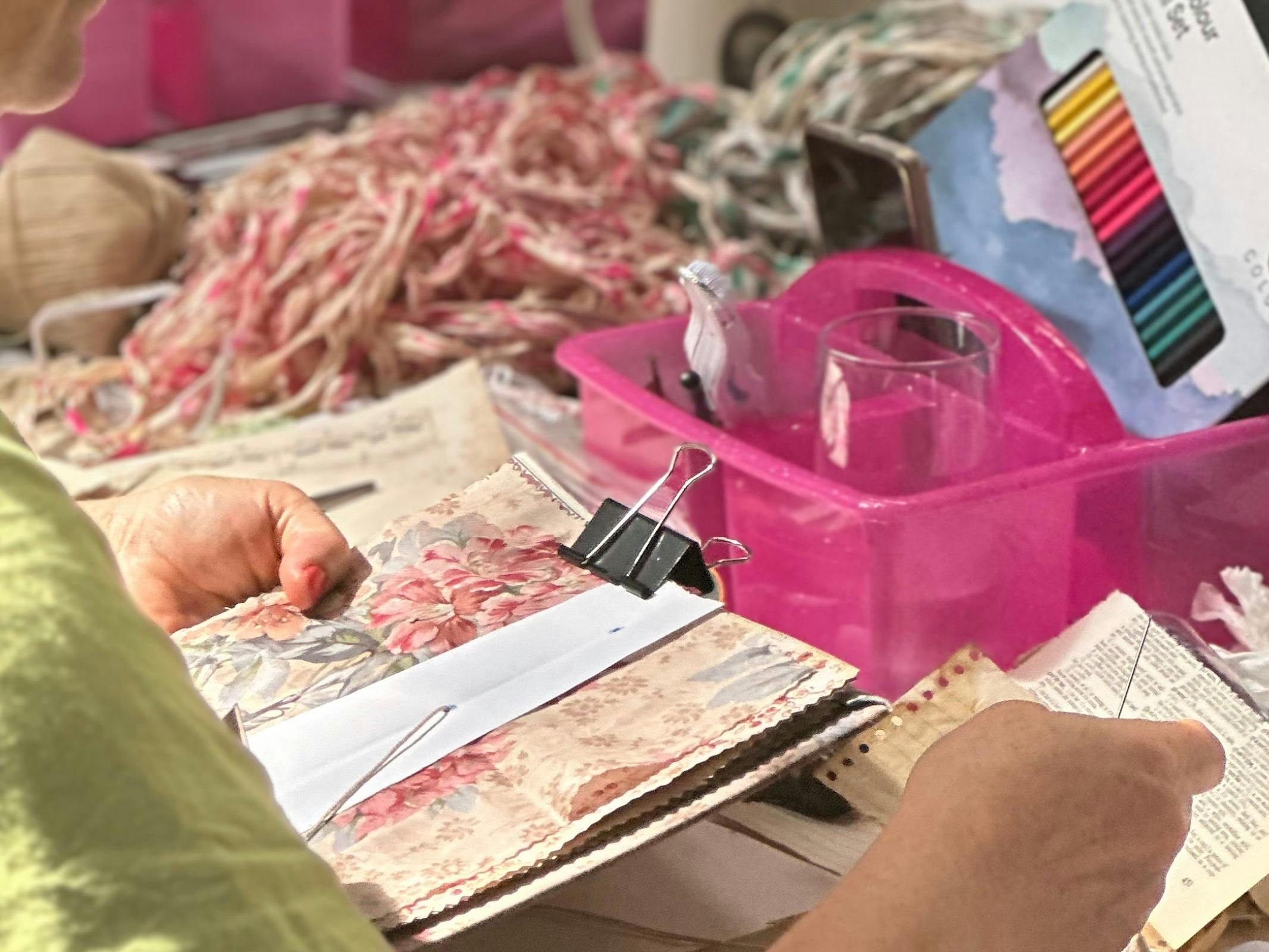 Journal making with different types of paper