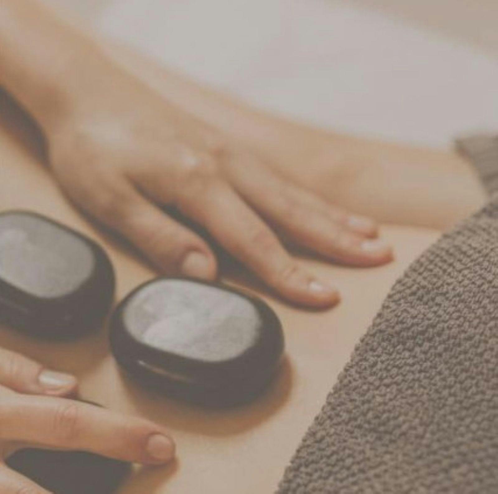 Hot stone back massage