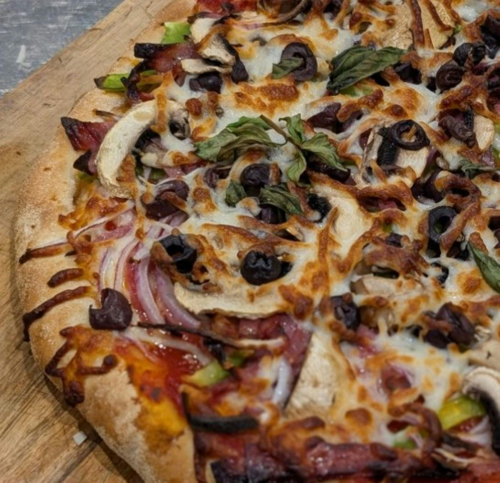 In house made pizza