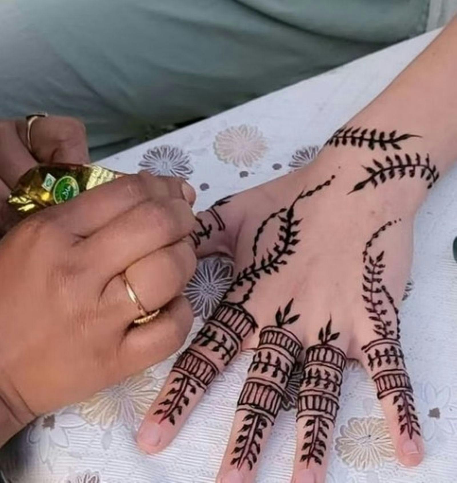 Henna Painting on hand