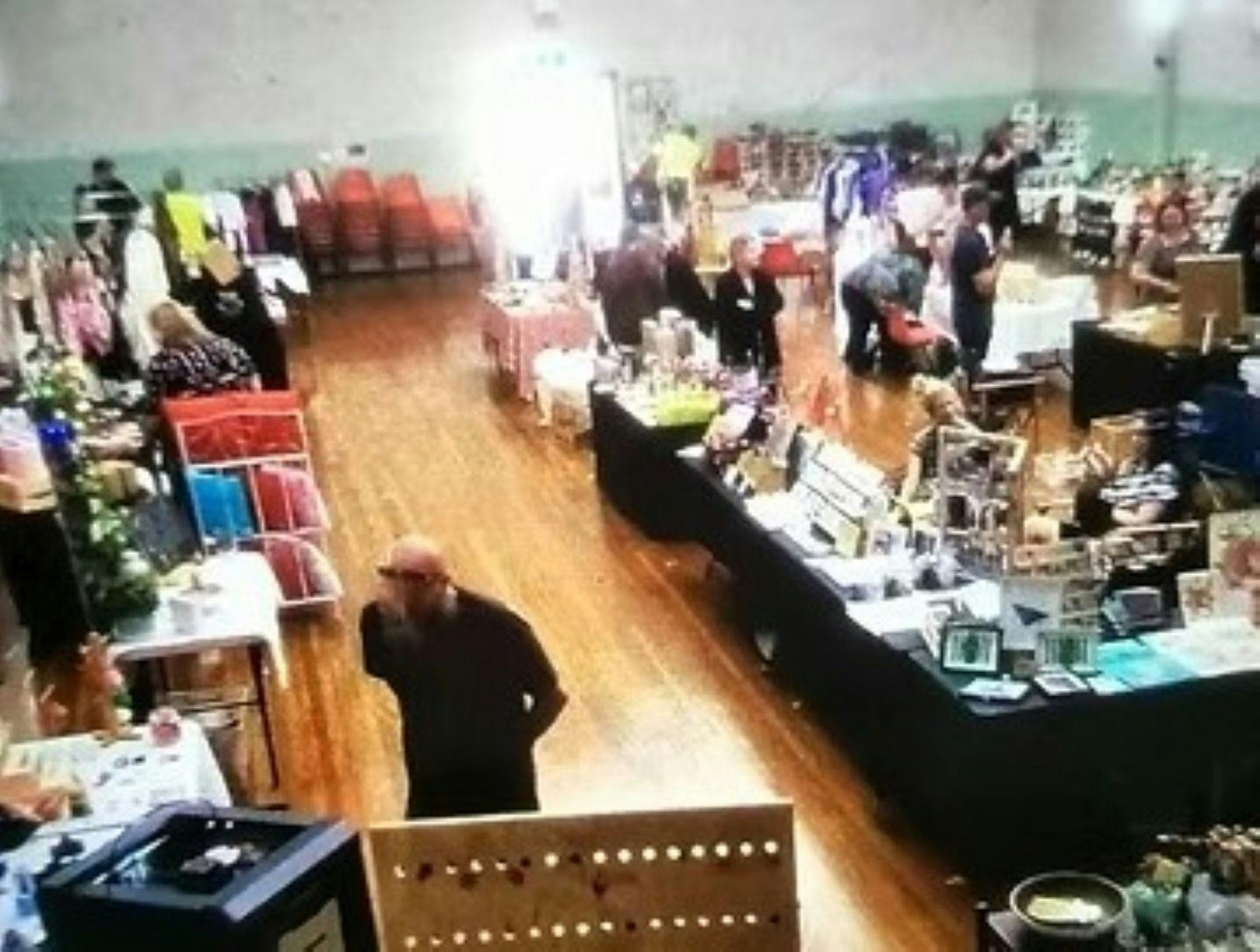 Inside view of stalls in the market