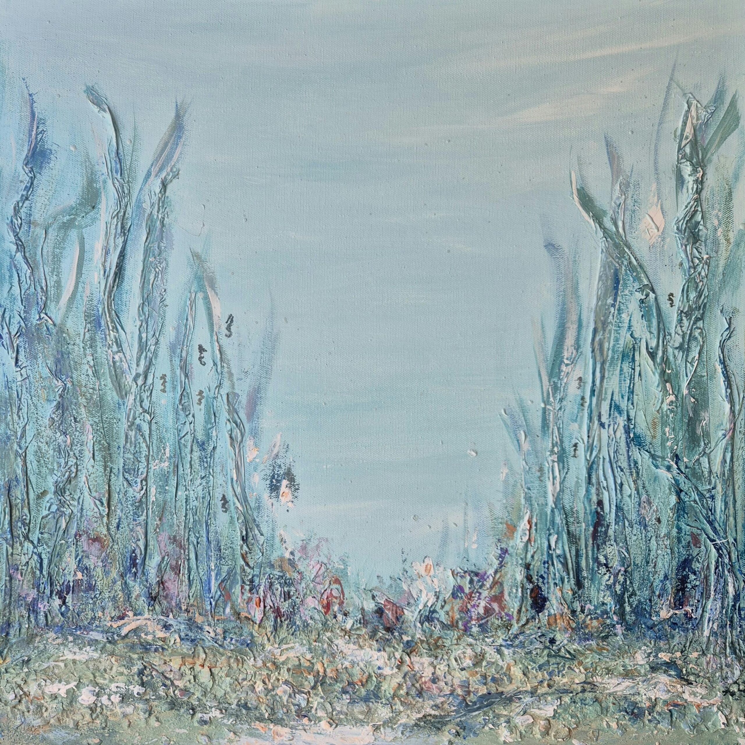 Blue Painting of underwater sea.