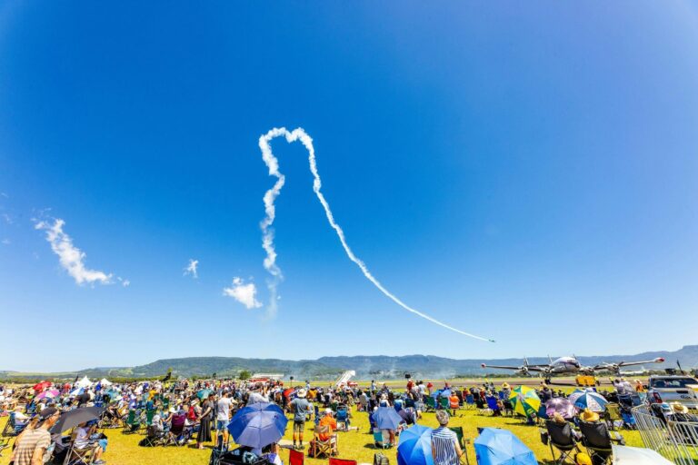 The crowd enjoying flying displays at Wings Over Shellharbour