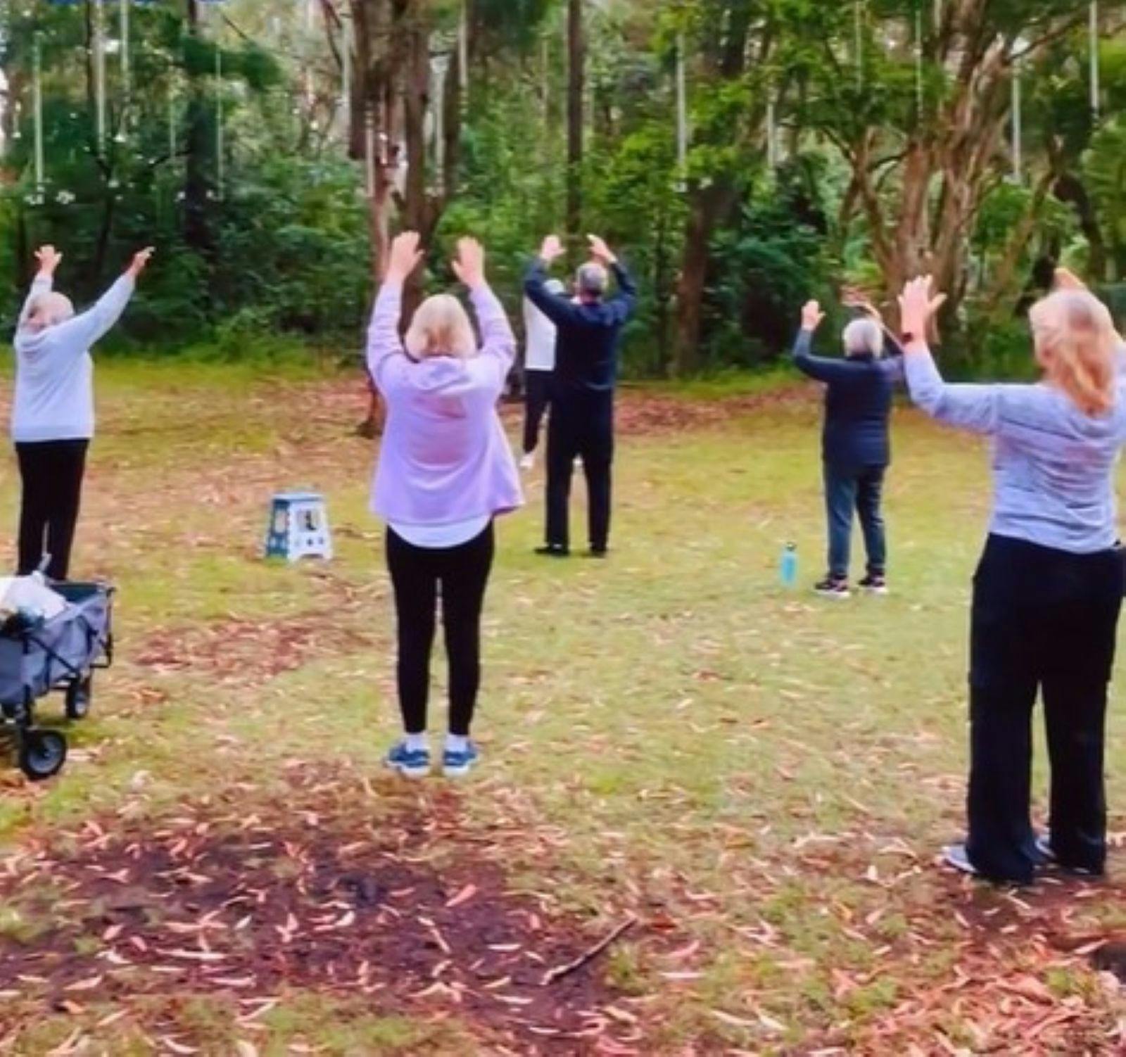 Group of Tai Chi Participants at Blackbutt Reserve