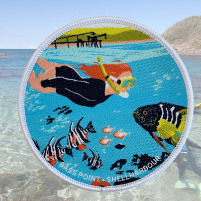 Woven Round Patch of snorkeller at Bass Point Reserve