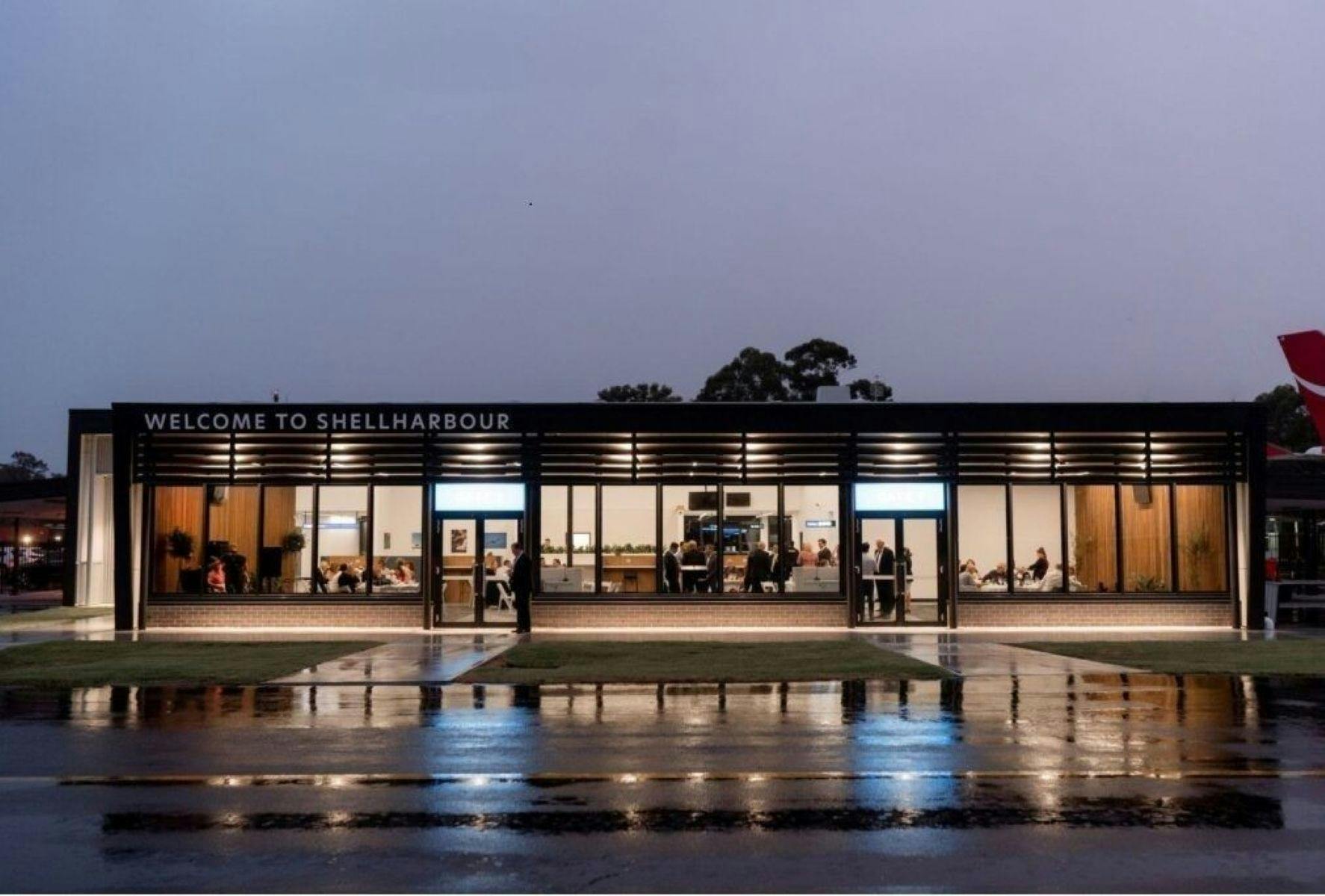 Airport with the lights on at Shellharbour