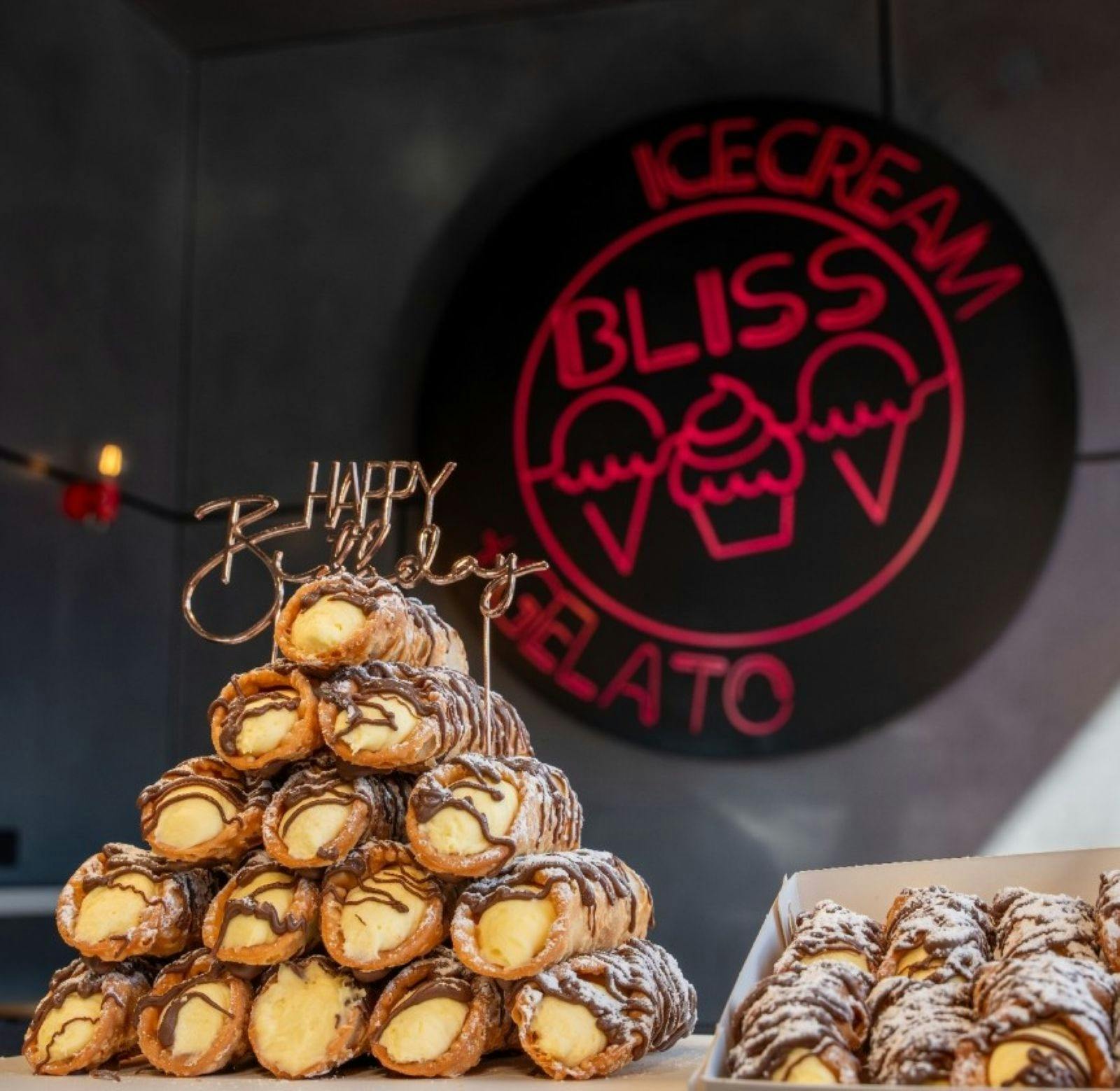 Canoli birthday stack