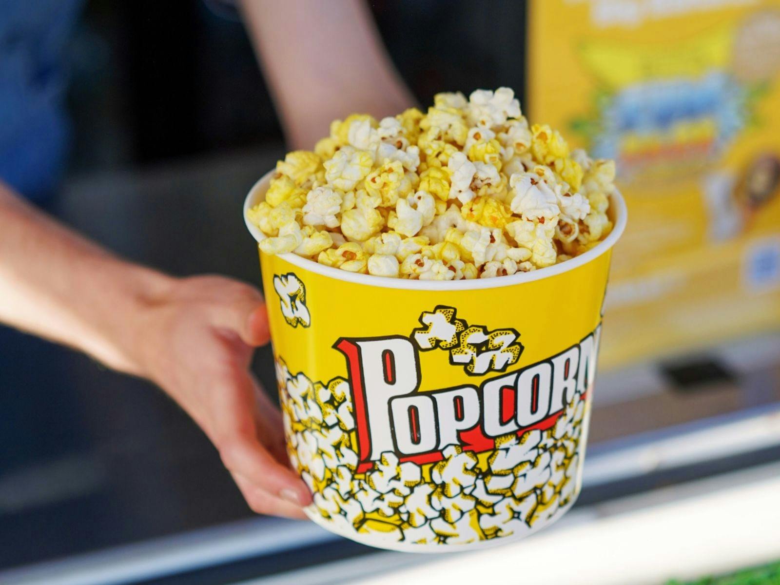 Freshly popped popcorn at Sunset Cinema Wollongong