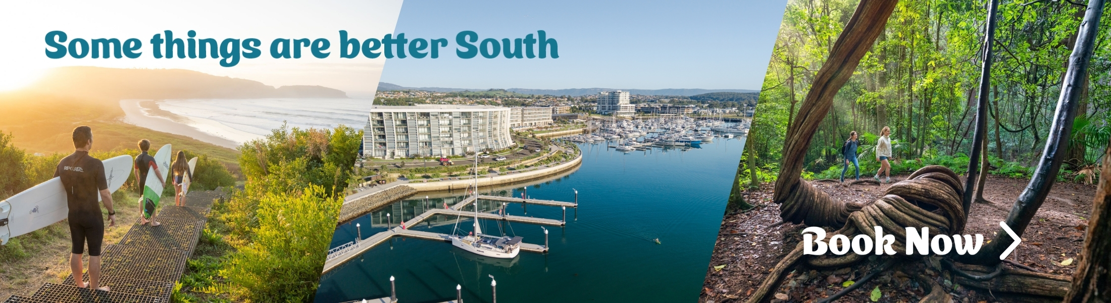 Somethings are better south website book now banner