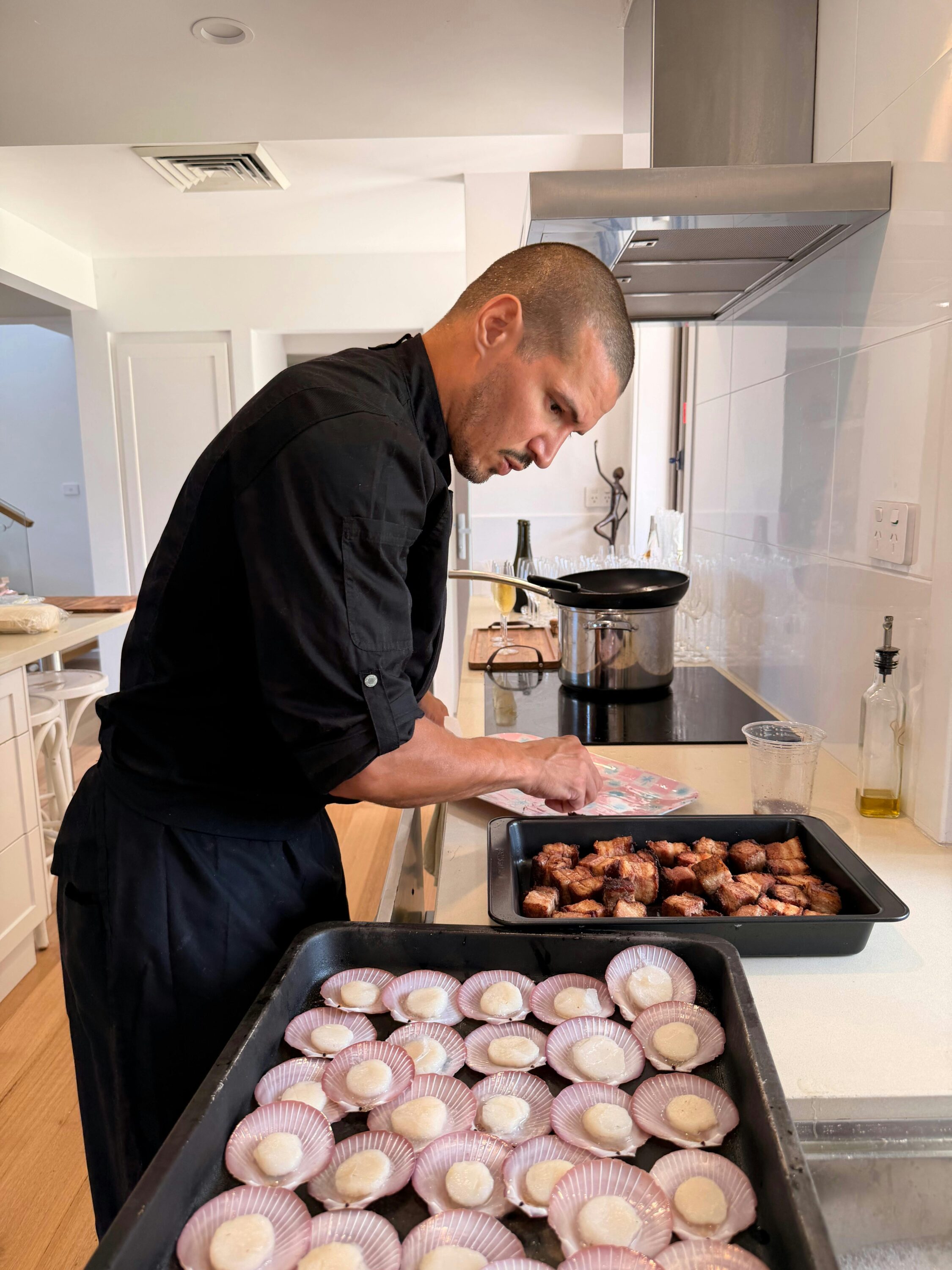 Food prep with Chef Donovan