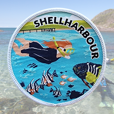 Woven Round Patch of snorkeller at Bass Point Reserve
