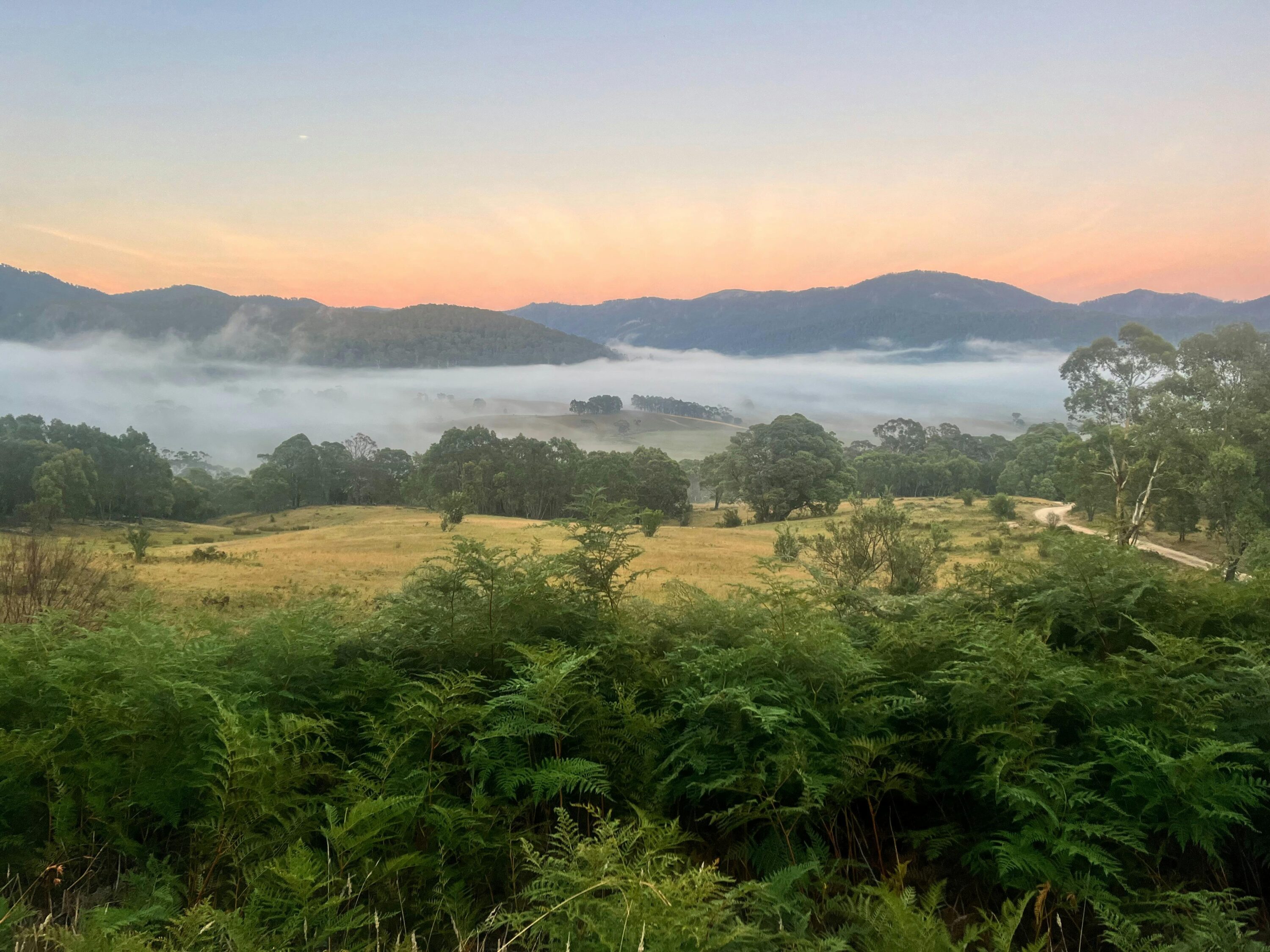 View of the Australian Alps Southeastern NSW at sunrise
